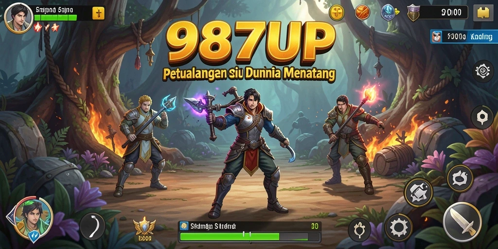 Tangkapan layar gameplay 987UP menunjukkan aksi petualangan yang mendebarkan.