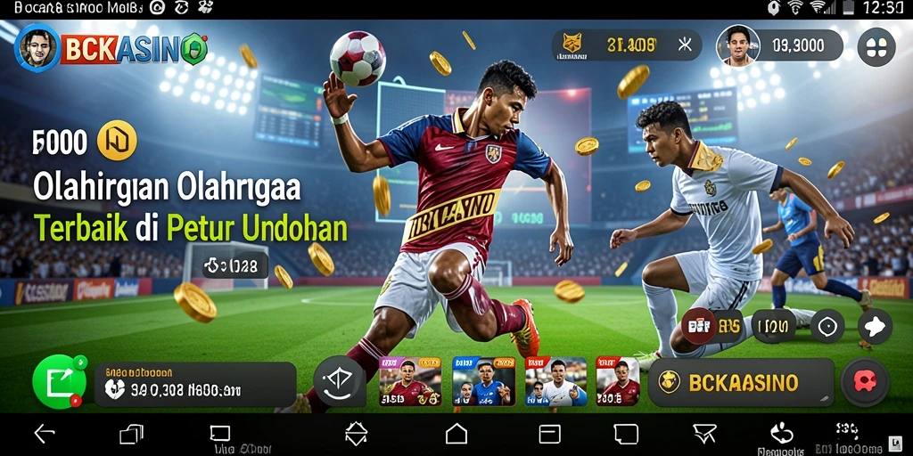 Screenshot BCKASINO menampilkan aksi seru dalam pertandingan olahraga.