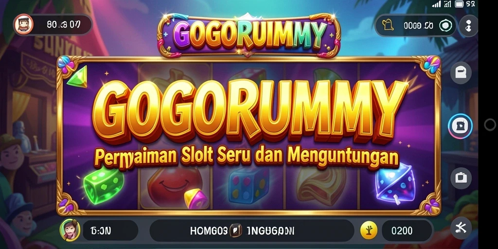 Tampilan menarik dari gameplay GOGORUMMY yang penuh warna.