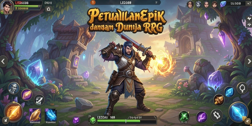 Tampilan gameplay LEDAK388 yang menakjubkan dalam dunia RPG yang luas.