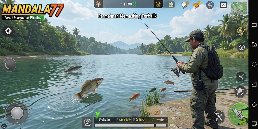 Tampilan permainan memancing di MANDALA77 dengan grafik menawan.