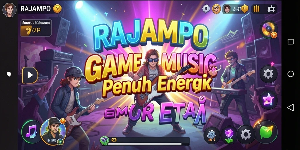 Tampilan screenshot RAJAMPO menampilkan pengalaman bermain musik yang seru.