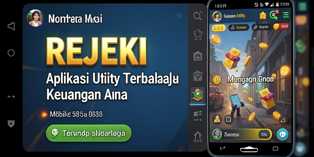Tampilan utama aplikasi REJEKI dengan fitur pengelolaan keuangan.