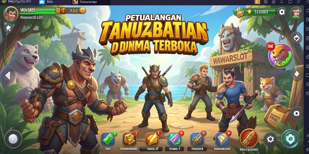 Tampilan menakjubkan dari gameplay WAWARSLOT di dunia terbuka.